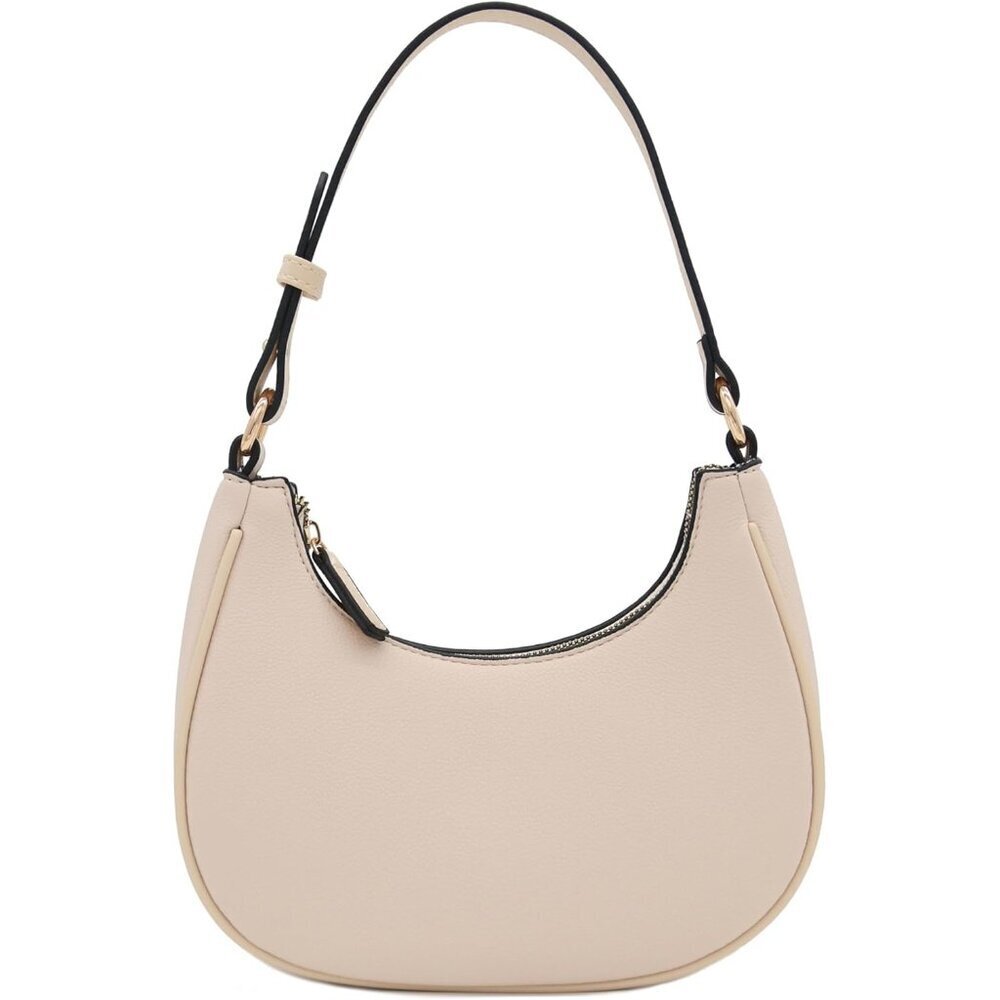 Small PU Leather Crescent Shoulder Bag Underarm Purse for Women